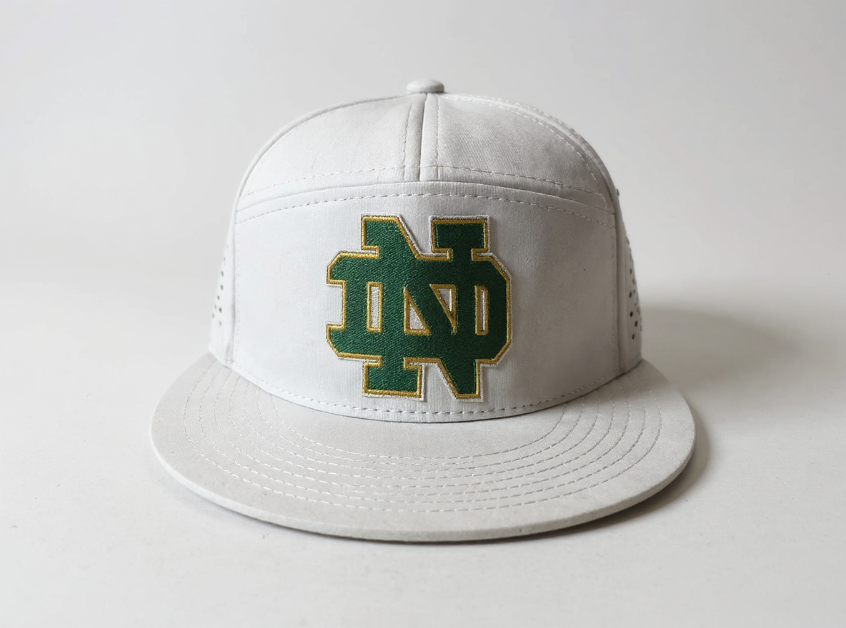Notre Dame White and Green Ball Cap Hooligan On the Go Hat